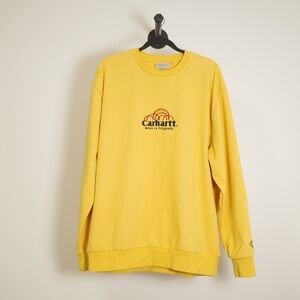Carhartt Work in Progress Yellow Crew Neck Sweater Size US XL
